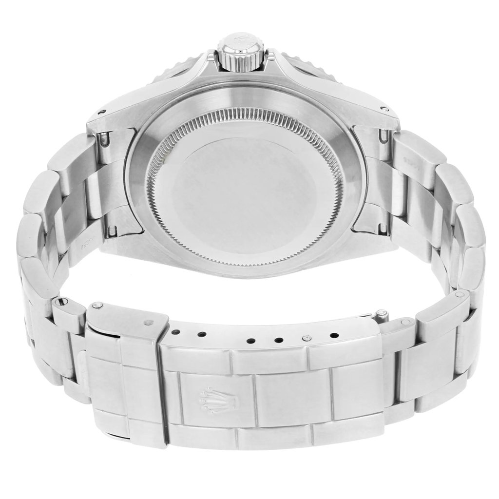 Back View Of {Caseback} Back Case And Closed Stainless Steel Band Of Rolex 16610 Watch Pre Owned Condition