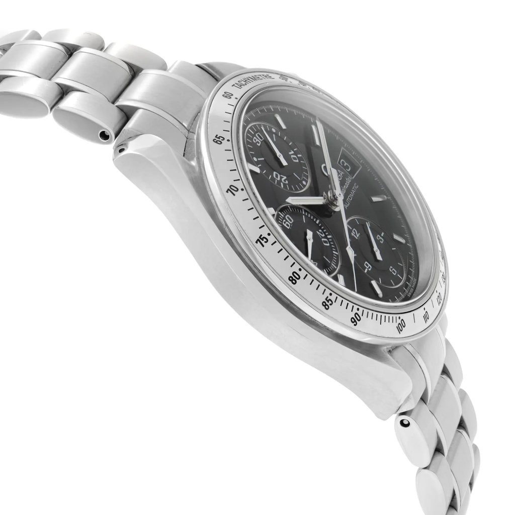 View Of Opposite Crown Facing Side Of OMEGA 3513.50.00 Stainless Steel Watch Pre Owned Condition