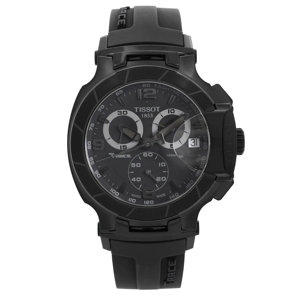 Front Full View Of Tissot T048.417.37.057.00 Stainless Steel Watch Pre Owned Condition Good