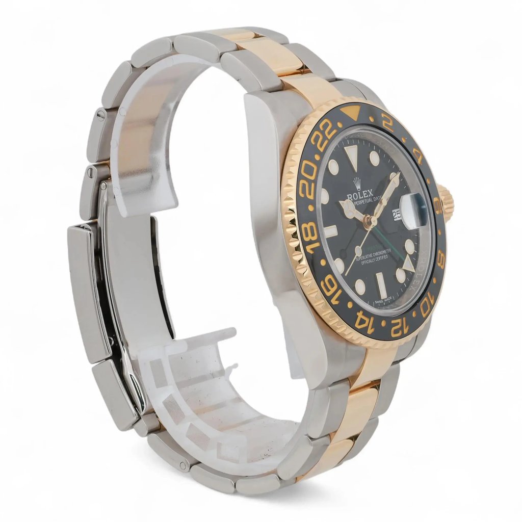 View Of Opposite Crown Facing Side Of Rolex 116713LN Stainless Steel Watch Pre Owned Condition
