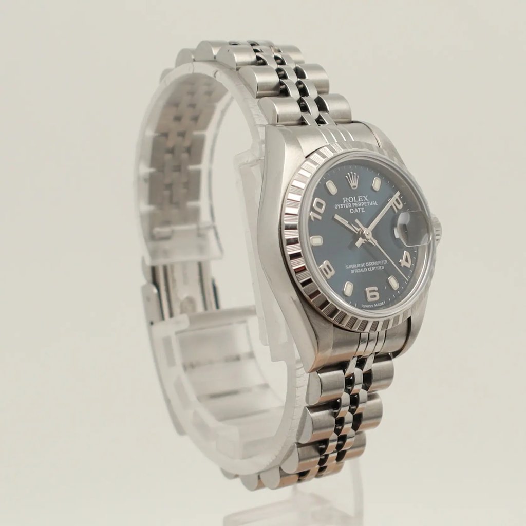 View Of Opposite Crown Facing Side Of Rolex 79240 Stainless Steel Watch Pre Owned Condition