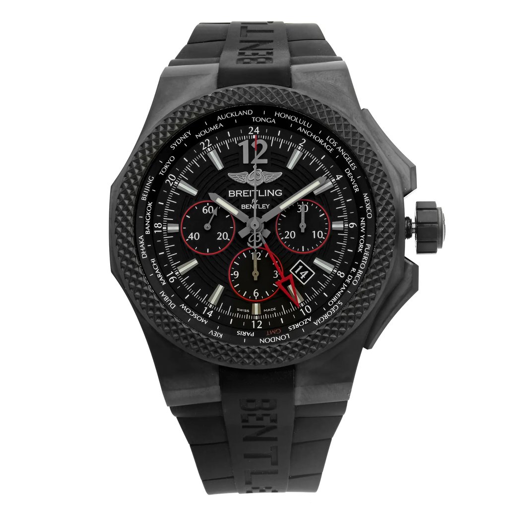 Front Full View Of Breitling VB043222/BD69-222S Titanium Watch Pre Owned Condition Good