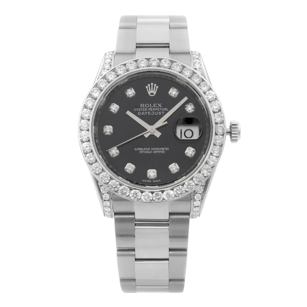 Front Full View Of Rolex 116234 Stainless Steel Watch Pre Owned Condition {Product Condition}