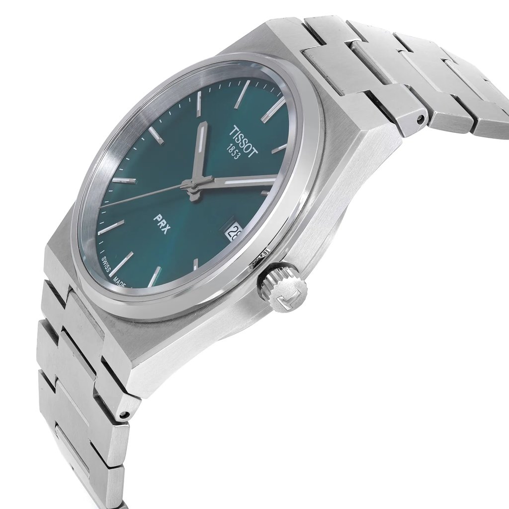 View Of Crown Facing Side Of Tissot T1374101109100 Stainless Steel Watch Pre Owned Condition