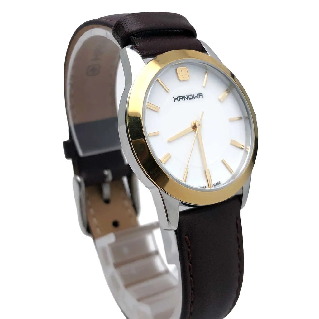 View Of Opposite Crown Facing Side Of Hanowa 16-6042.55.001 Stainless Steel Watch Unworn Condition