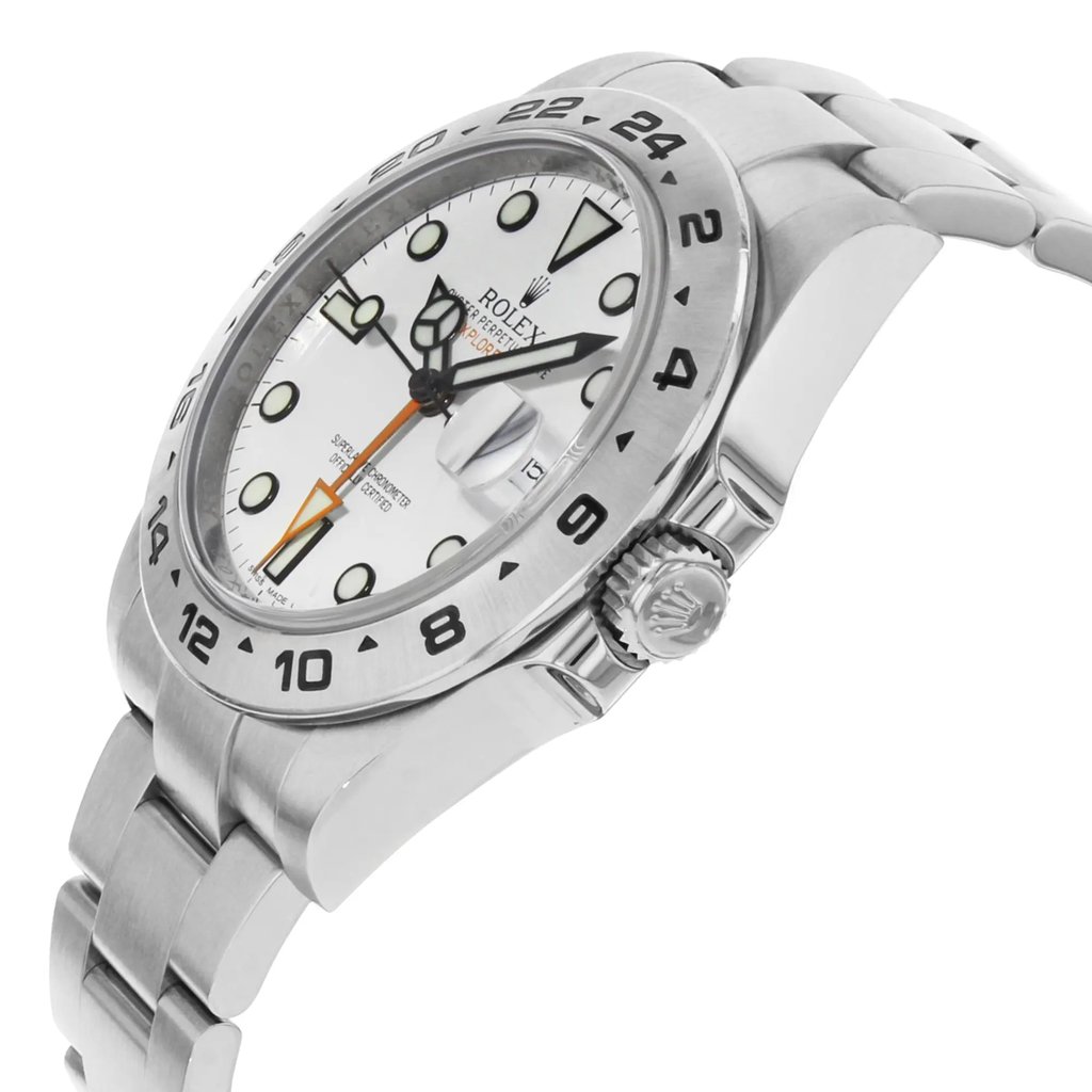 View Of Crown Facing Side Of Rolex 216570 Stainless Steel Watch Pre Owned Condition