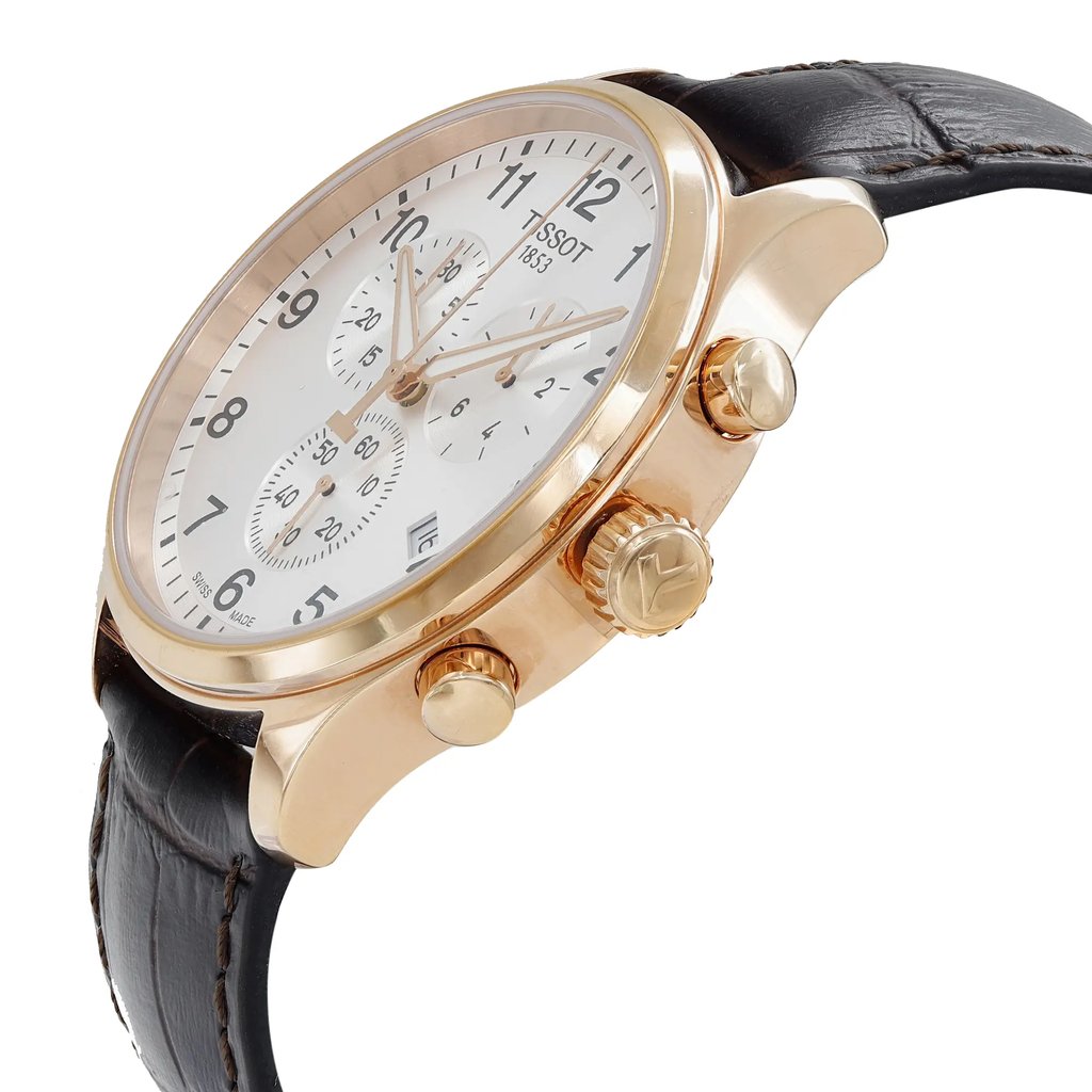 View Of Crown Facing Side Of Tissot T116.617.36.037.00 Stainless Steel Watch Pre Owned Condition