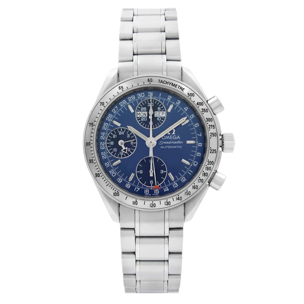 Front Full View Of OMEGA 3523.80.00 Stainless Steel Watch Pre Owned Condition {Product Condition}