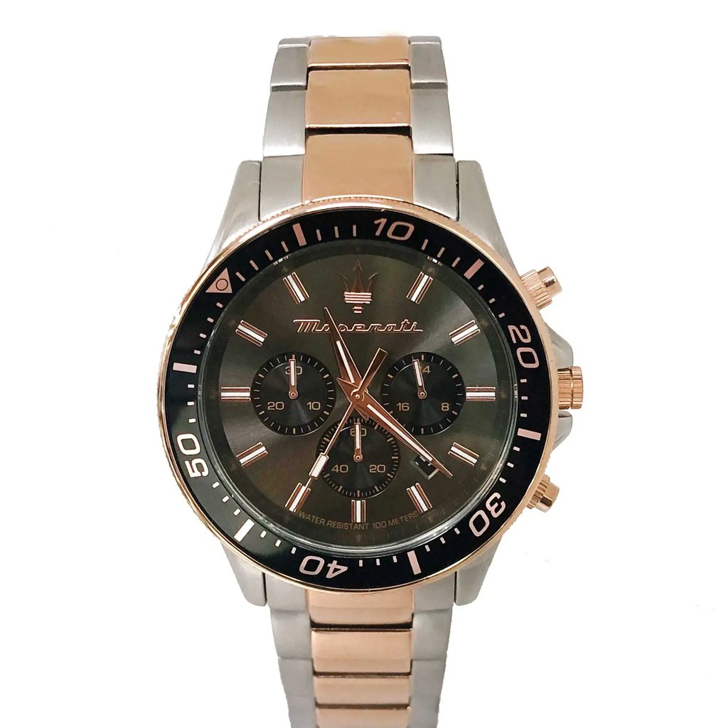 Front Full View Of Maserati R8873640002 Stainless Steel Watch New With Defects Condition Excellent