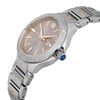 An image of a Wristwatch by Movado. This Unworn item is designed for Women, featuring a Casual style. It has a Quartz movement and an Analog display with a Gray dial color. The indices include 12-Hour Dial,Stick Indexes. The band is made of Stainless Steel and the case is made of Stainless Steel. The watch has a Round shape with a case size of 33 mm and a case thickness of 11 mm.
