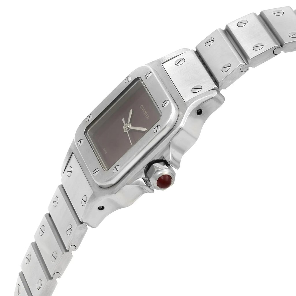 View Of Crown Facing Side Of Cartier 901 Stainless Steel Watch Pre Owned Condition
