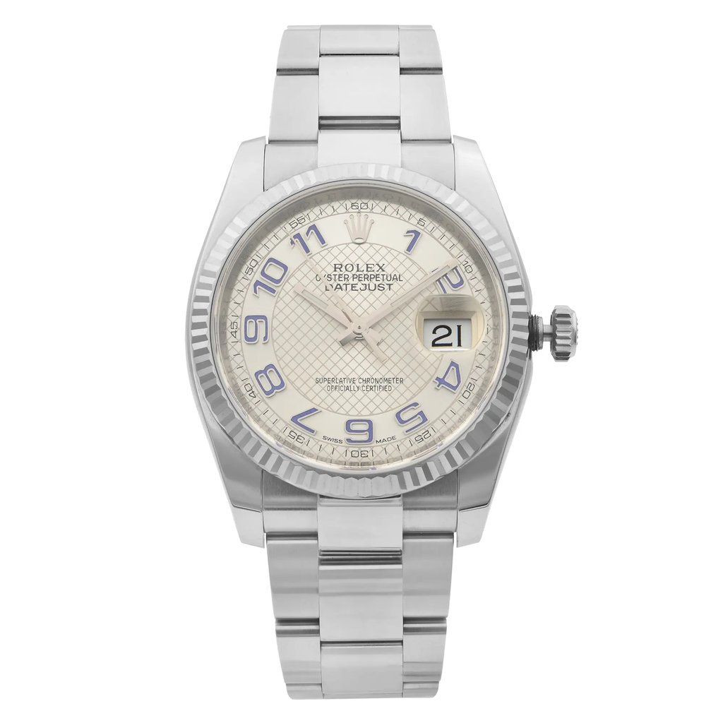 Front Full View Of Rolex 116234 Stainless Steel Watch Pre Owned Condition {Product Condition}