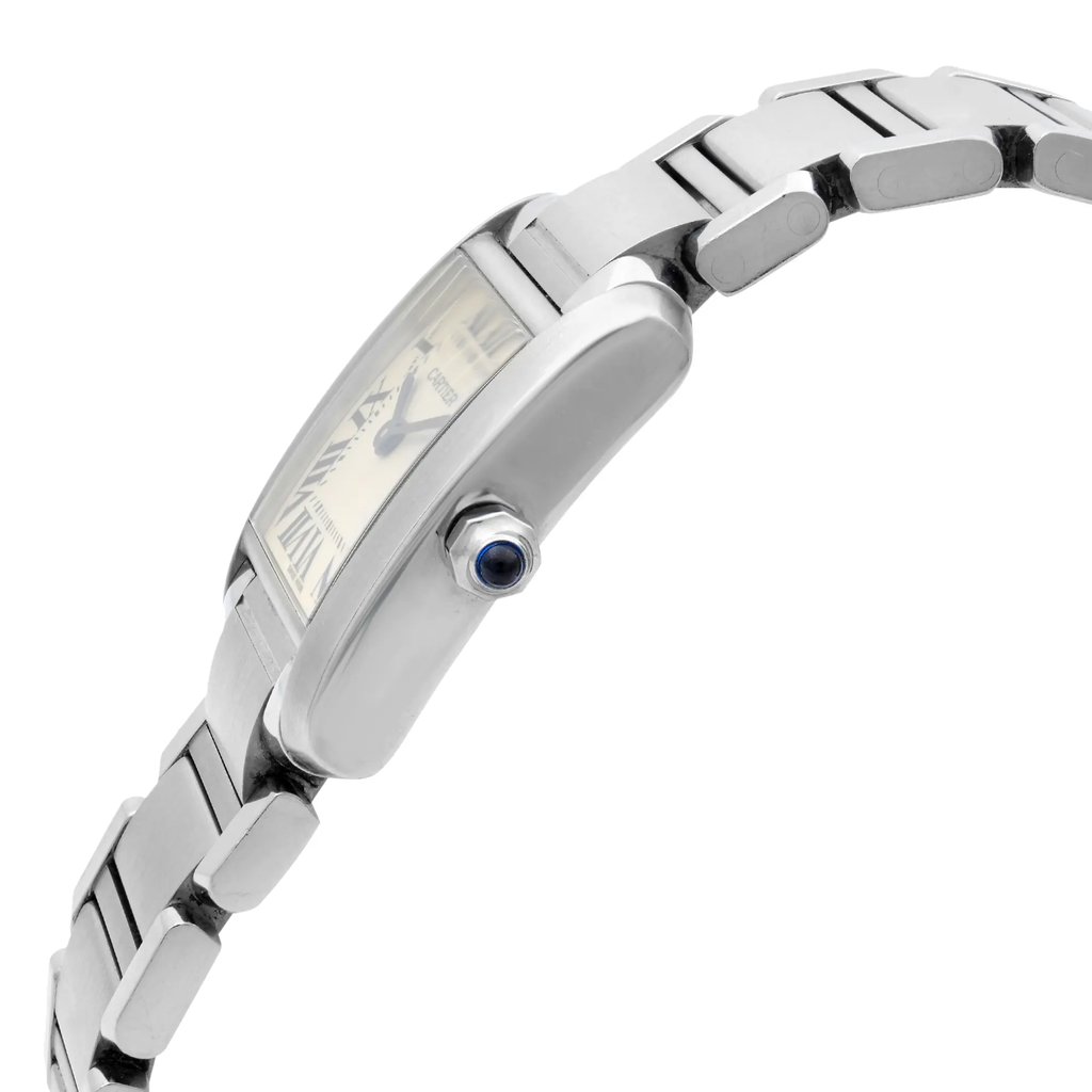 View Of Crown Facing Side Of Cartier W51008Q3 Stainless Steel Watch Pre Owned Condition