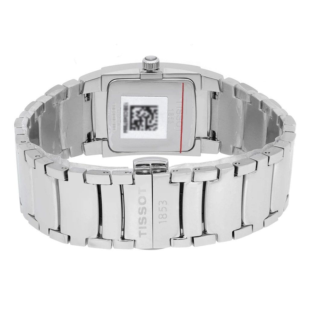 Back View Of Solid Back Case And Closed Stainless Steel Band Of Tissot T073.310.11.017.00 Watch Display Model Condition