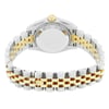 Back View Of {Caseback} Back Case And Closed Stainless and Solid Gold Band Of Rolex 179173 Watch Pre Owned Condition