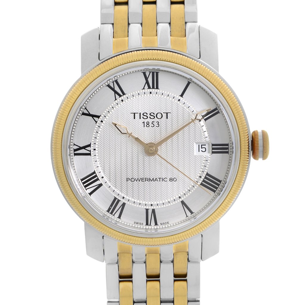 Up Close Front Facing Picture Of Tissot T097.407.22.033.00 Stainless Steel Watch Display Model Condition