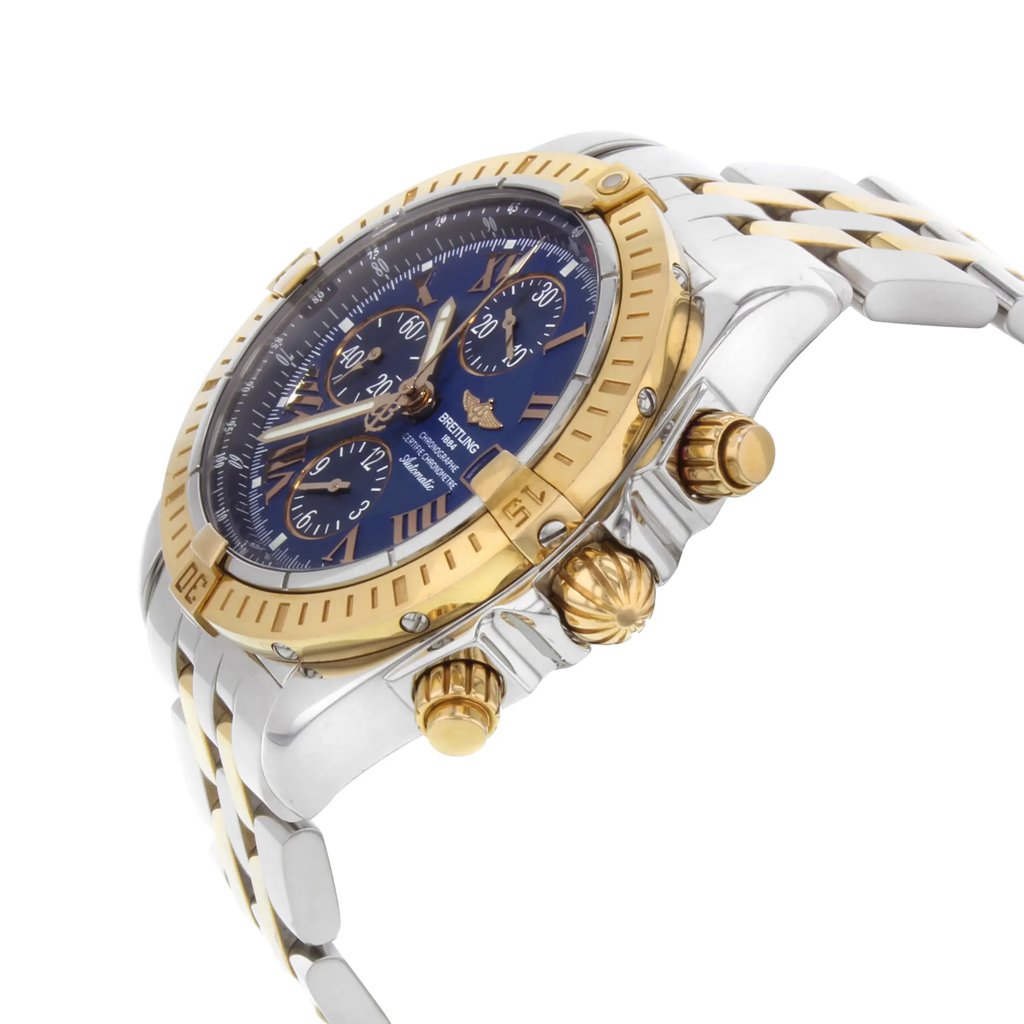 View Of Crown Facing Side Of Breitling C13356 Stainless Steel Watch Pre Owned Condition