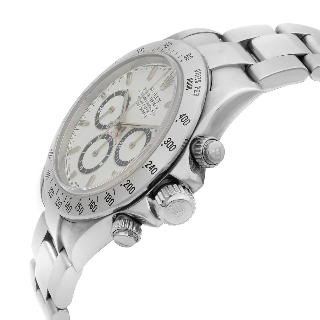View Of Crown Facing Side Of Rolex 16520 Stainless Steel Watch Pre Owned Condition