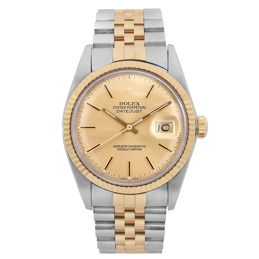 Front Full View Of Rolex 16013 Stainless Steel Watch Pre Owned Condition Good