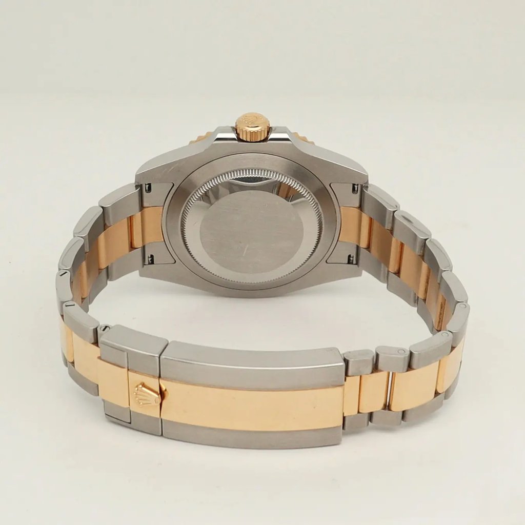 Back View Of Solid Back Case And Closed Stainless Steel Band Of Rolex 126613LB Watch Pre Owned Condition
