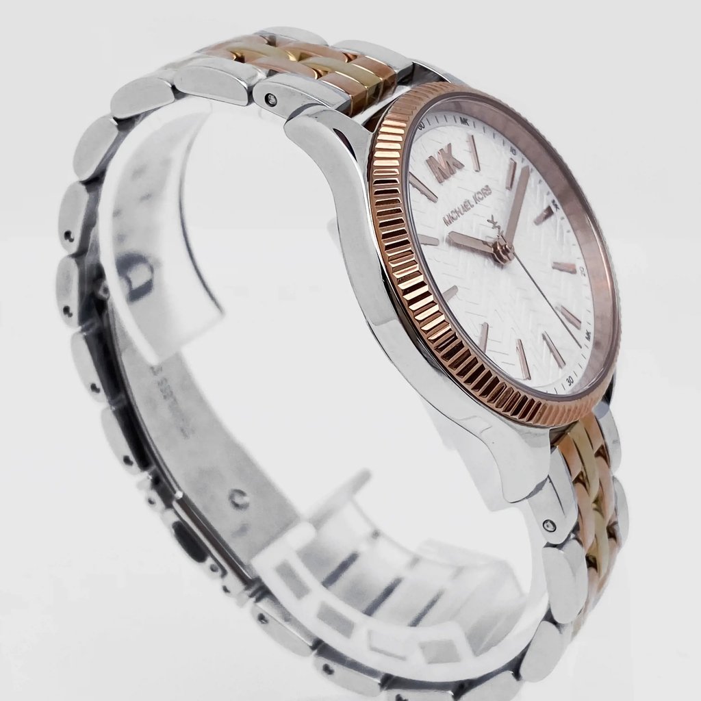 View Of Opposite Crown Facing Side Of Michael Kors MK6642 Stainless Steel Watch Display Model Condition