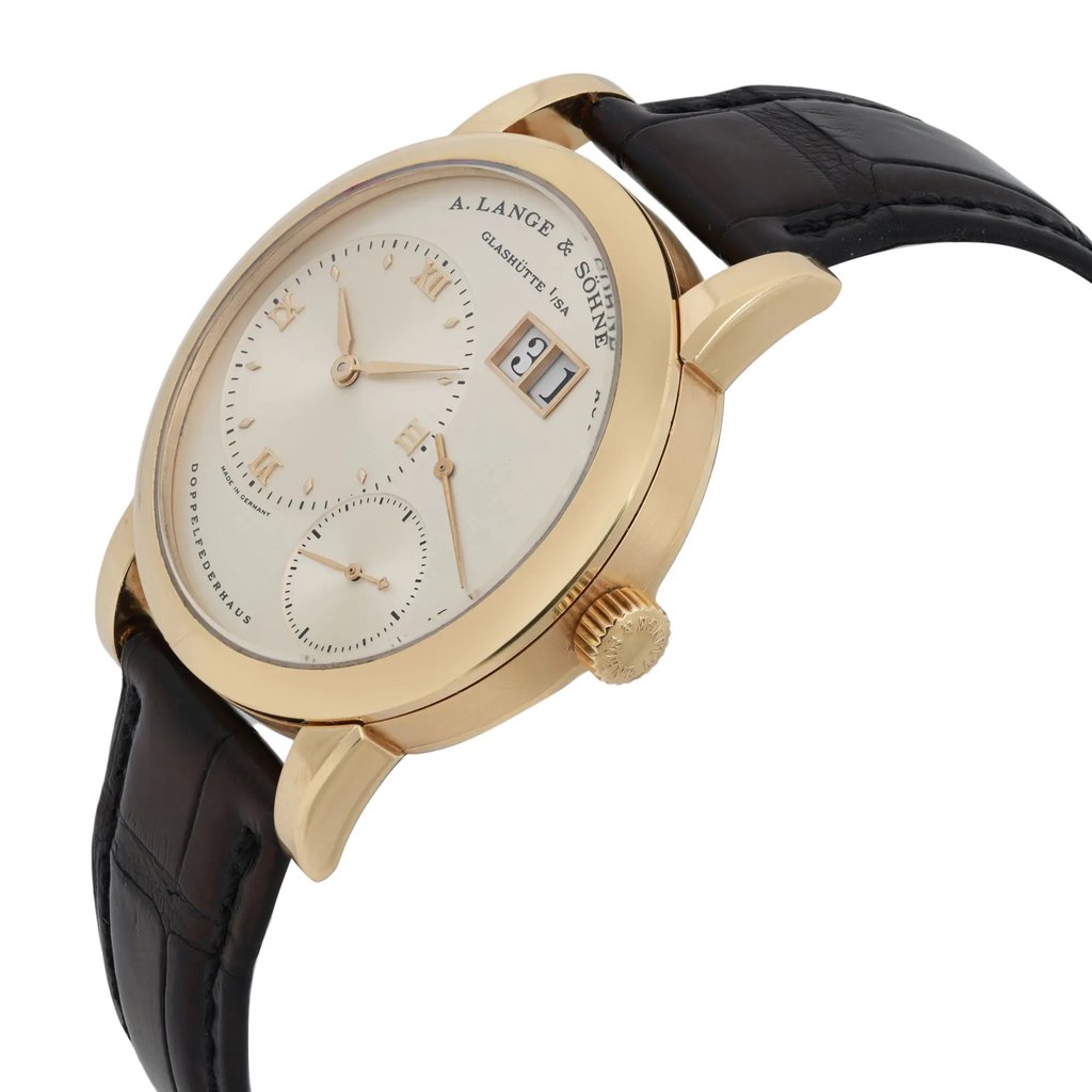 View Of Crown Facing Side Of A. Lange & Söhne 101.021 Yellow Gold Watch Pre Owned Condition