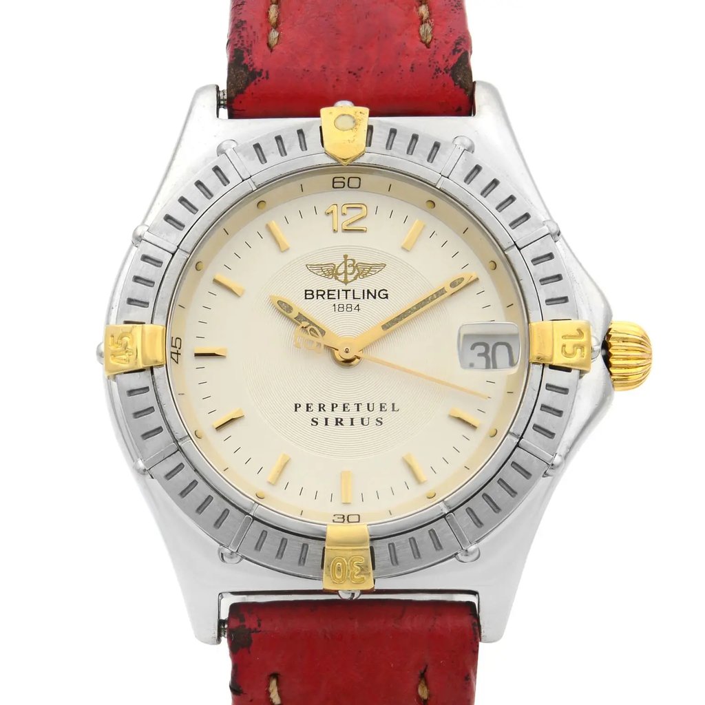 Up Close Front Facing Picture Of Breitling B60622 Stainless Steel Watch Pre Owned Condition