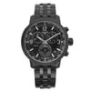 An image of a Wristwatch by Tissot. This Pre Owned item is designed for Men, featuring a Casual style. It has a Quartz movement and an Analog display with a Black dial color. The indices include 12-Hour Dial. The band is made of Stainless Steel and the case is made of Stainless Steel. The watch has a Round shape with a case size of 42 mm and a case thickness of 12 mm.