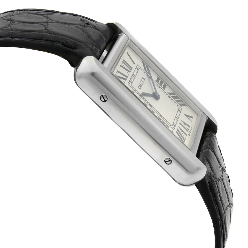 View Of Opposite Crown Facing Side Of Cartier W5200005 Stainless Steel Watch Pre Owned Condition