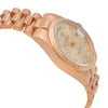 View Of Opposite Crown Facing Side Of Rolex 118235 Rose Gold Watch Pre Owned Condition