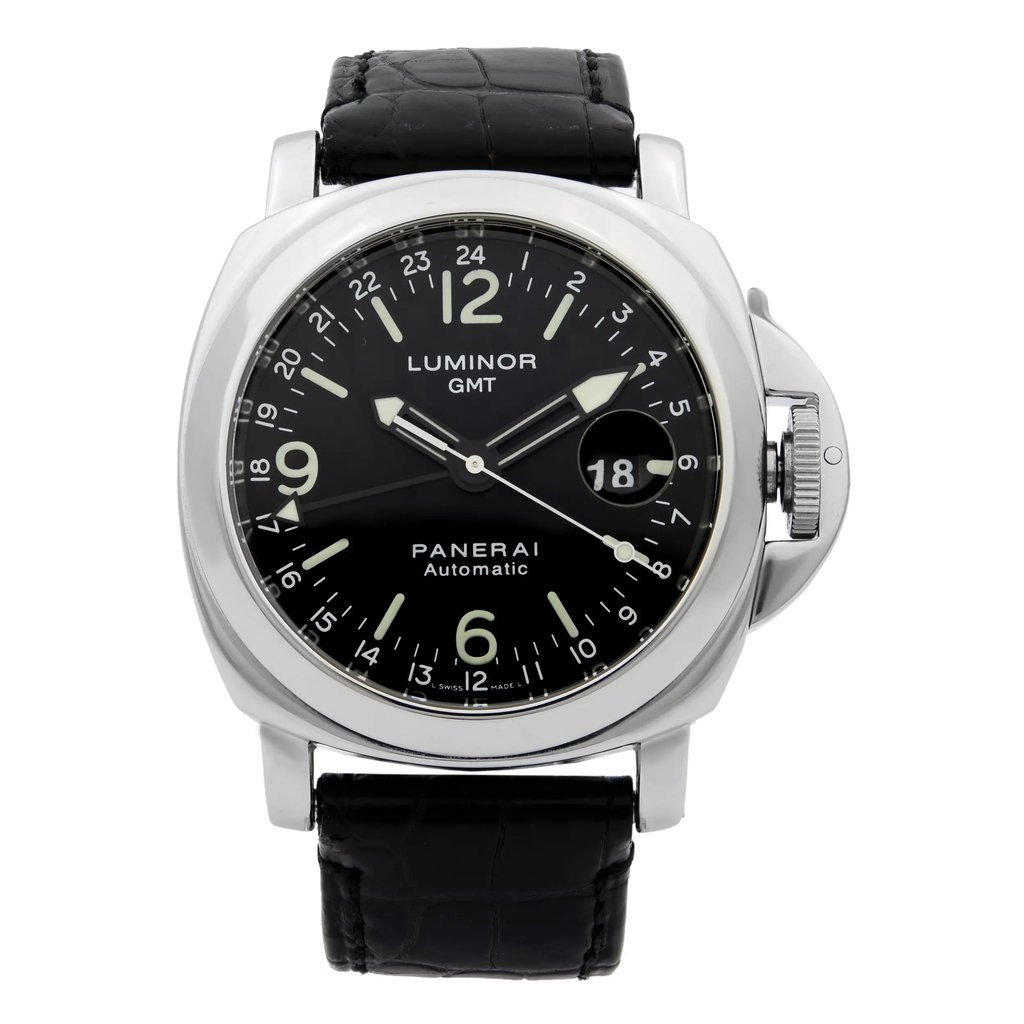 Front Full View Of Panerai PAM00063 Stainless Steel Watch Pre Owned Condition {Product Condition}