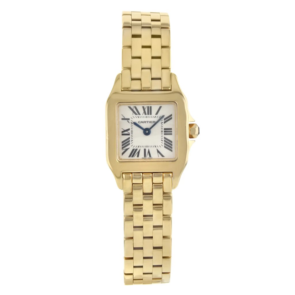Front Full View Of Cartier W25063X9 Gold 18kt Watch Unworn Condition {Product Condition}
