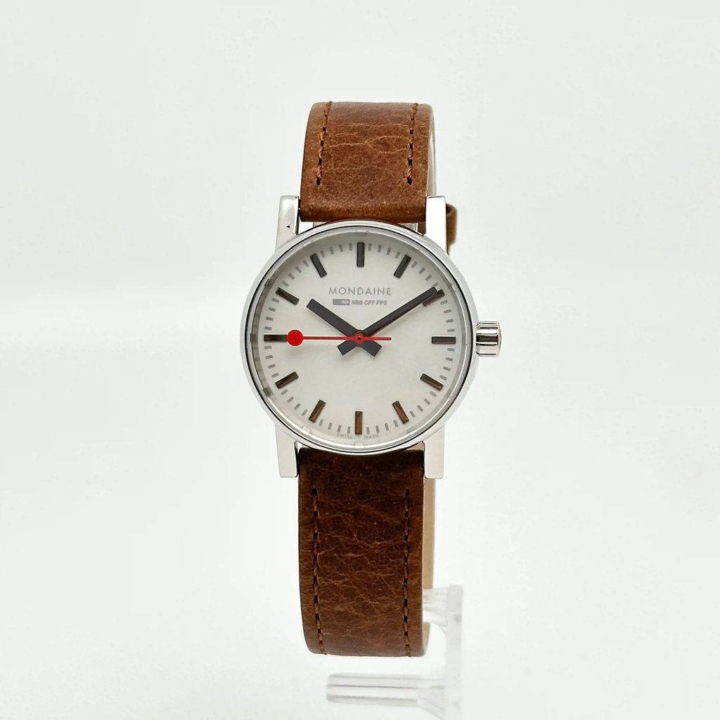 Front Full View Of Mondaine MSE.30110.LG Stainless Steel Watch Display Model Condition {Product Condition}