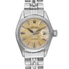 Up Close Front Facing Picture Of Rolex 6517 Stainless Steel Watch Pre Owned Condition