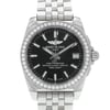 Up Close Front Facing Picture Of Breitling A7433053/BE08-376A Stainless Steel Watch Display Model Condition