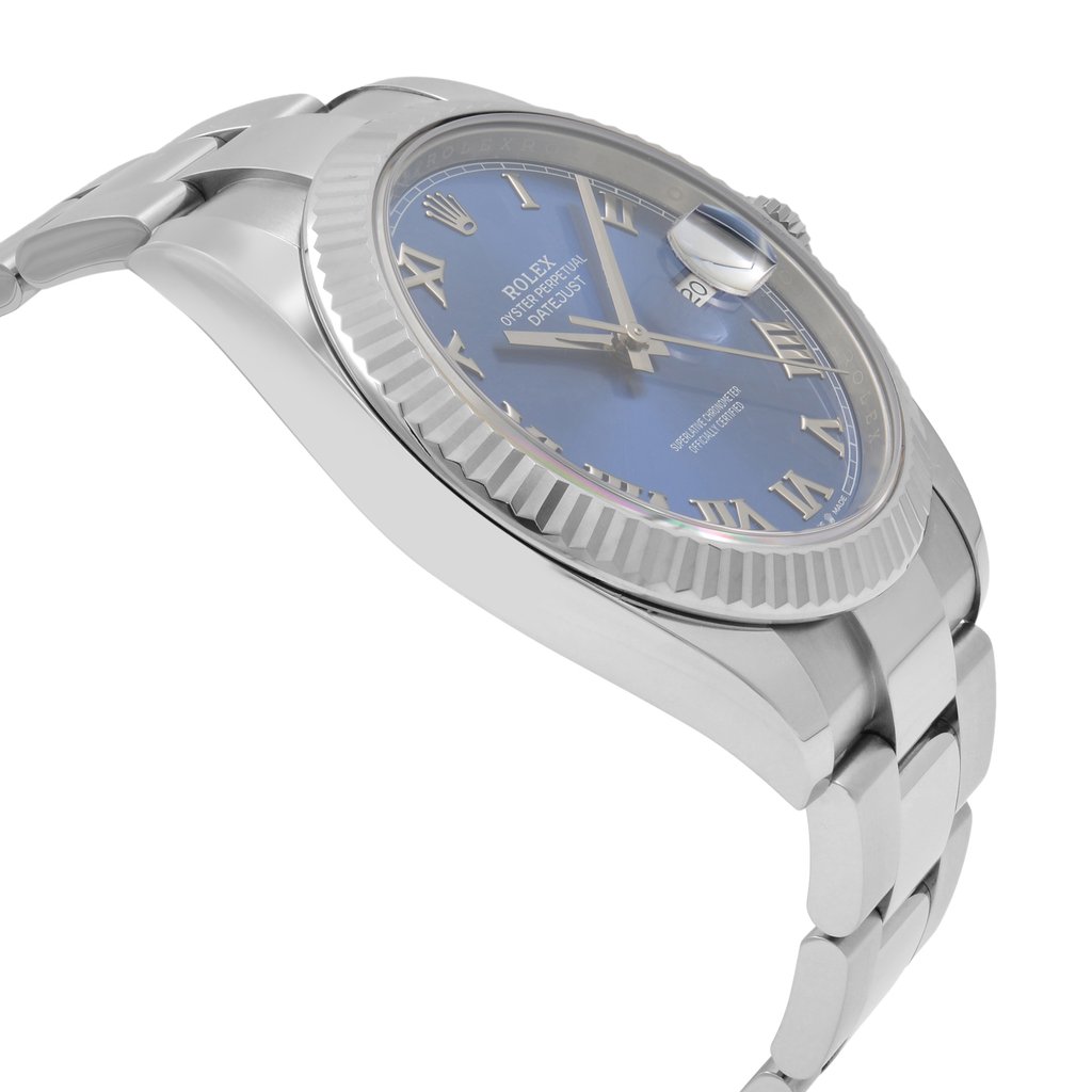 View Of Opposite Crown Facing Side Of Rolex 126334 Stainless Steel Watch Pre Owned Condition