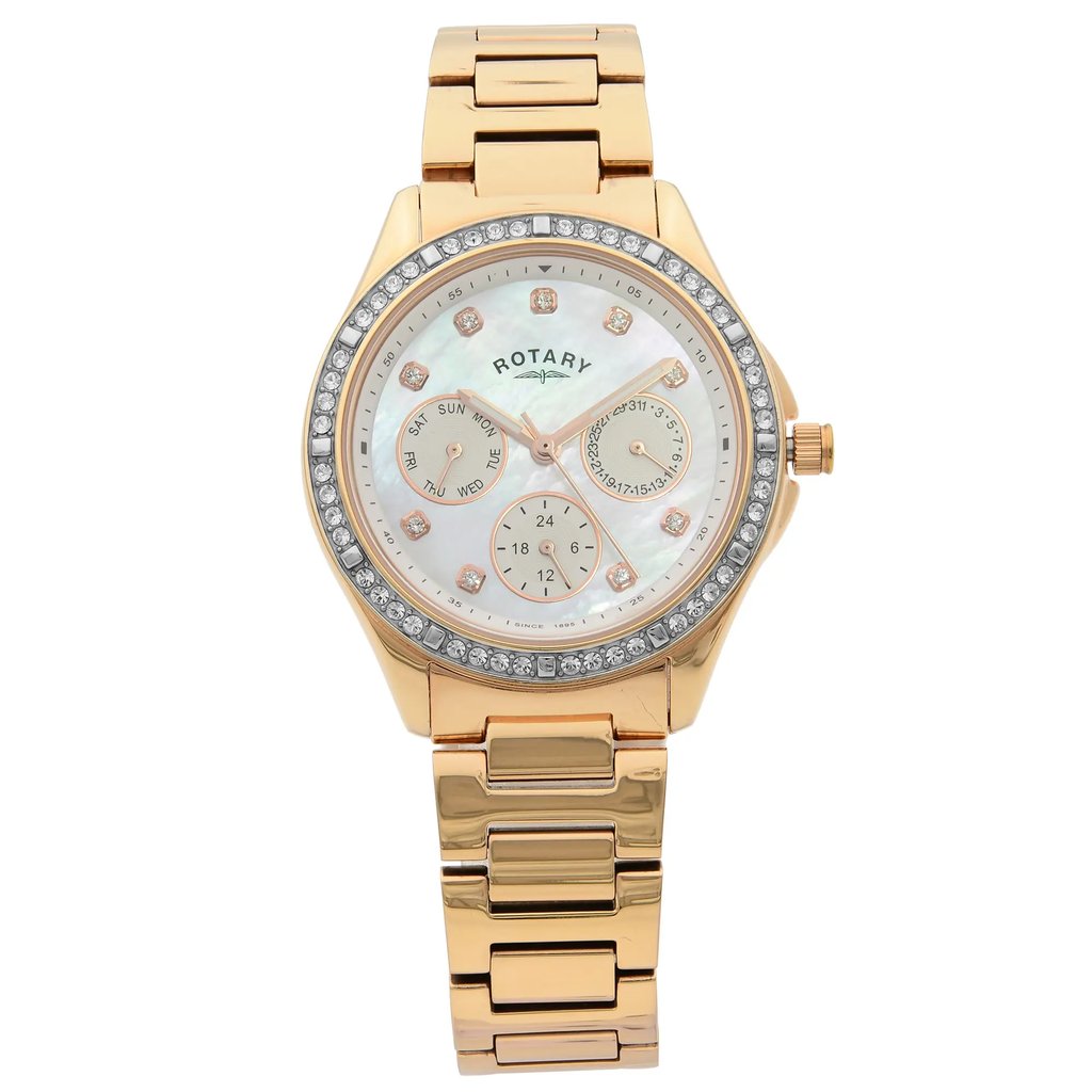 Front Full View Of Rotary LB00069/41 Stainless Steel Watch Pre Owned Condition {Product Condition}