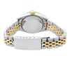 Back View Of {Caseback} Back Case And Closed Stainless and Solid Gold Band Of Rolex 69173 Watch Pre Owned Condition