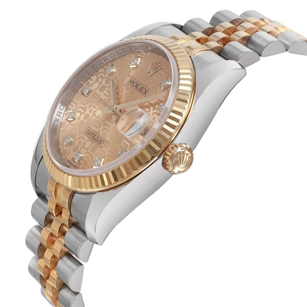 View Of Crown Facing Side Of Rolex 116233 Stainless Steel Watch Pre Owned Condition