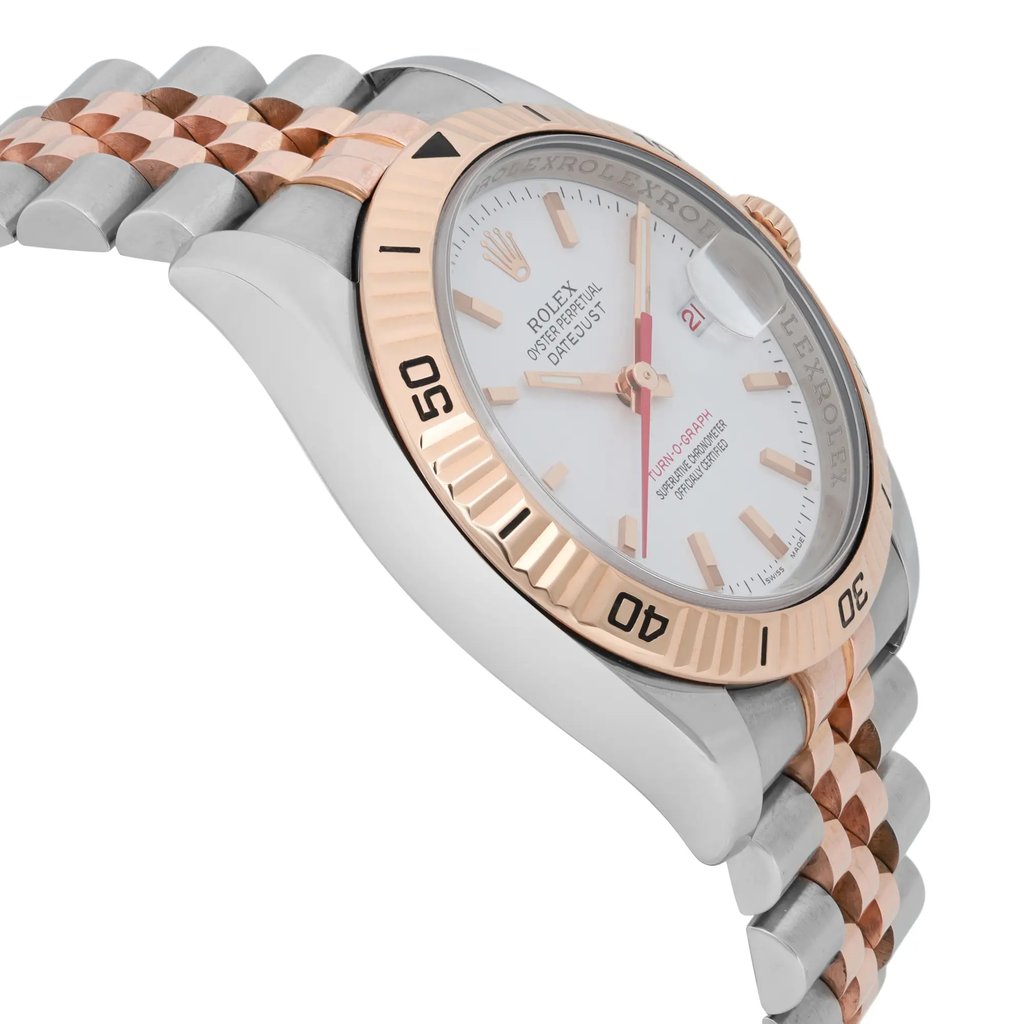 View Of Opposite Crown Facing Side Of Rolex 116261 Stainless Steel Watch Pre Owned Condition