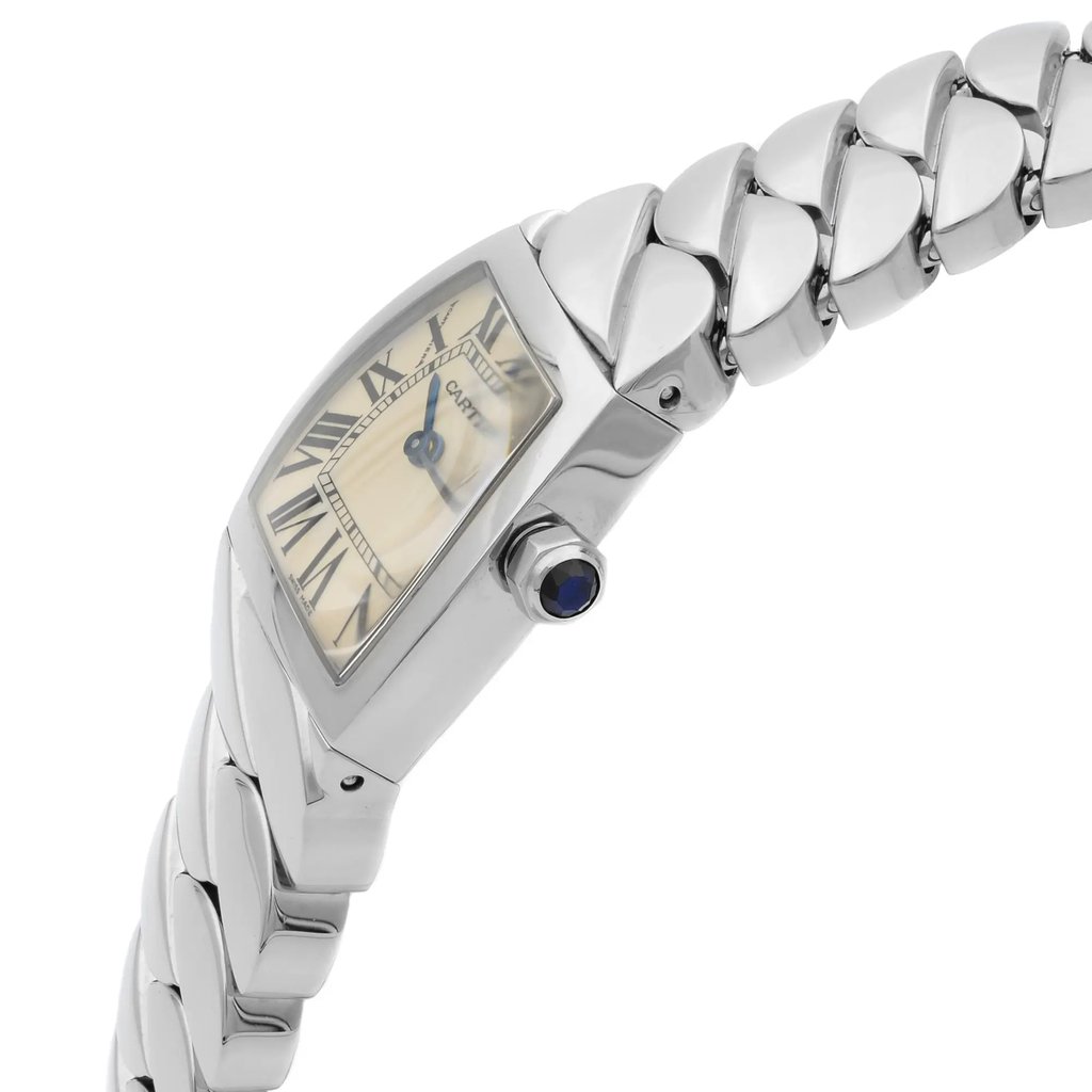 View Of Crown Facing Side Of Cartier W660012I Stainless Steel Watch Pre Owned Condition