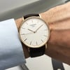 Up Close Front Facing Picture Of Tissot T109.610.36.031.00 Stainless Steel Watch Display Model Condition