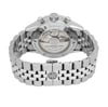 Back View Of Exhibition Back Case And Closed Stainless Steel Band Of RAYMOND WEIL 7730-ST-20041 Watch Pre Owned Condition