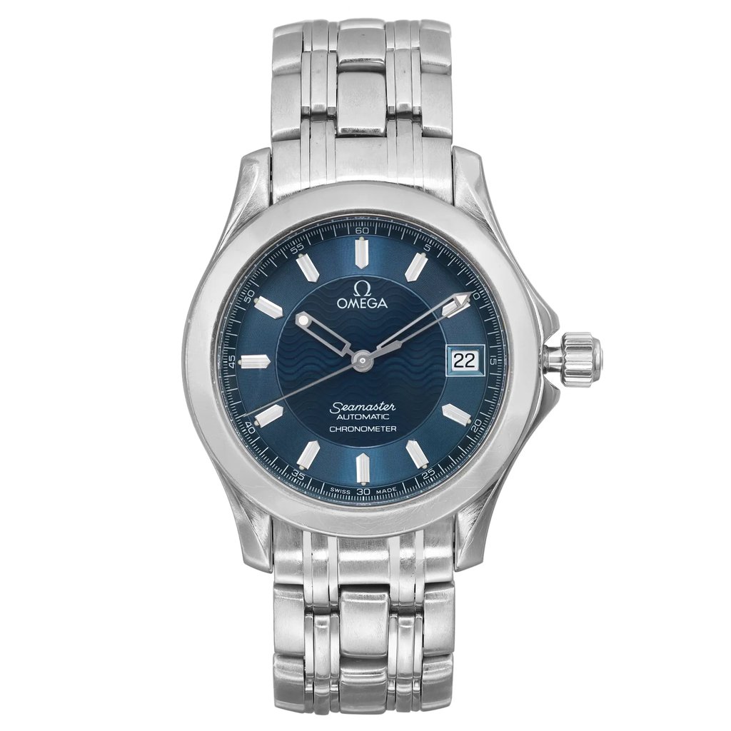 Front Full View Of OMEGA 2501.81.00 Stainless Steel Watch Pre Owned Condition Fair