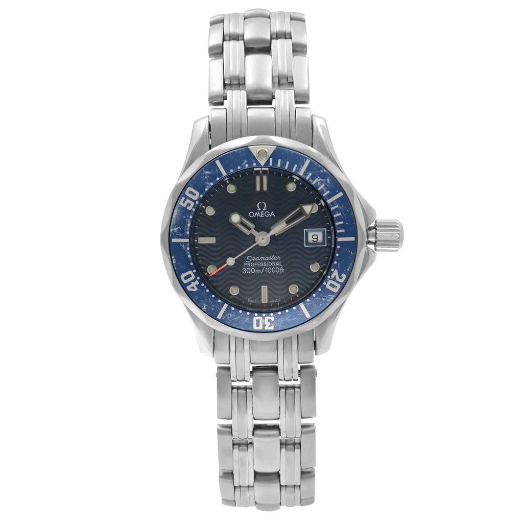 Front Full View Of OMEGA 2224.80.00 Stainless Steel Watch Pre Owned Condition {Product Condition}