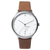 Up Close Front Facing Picture Of Mondaine MH1.L2210.SM Stainless Steel Watch Display Model Condition