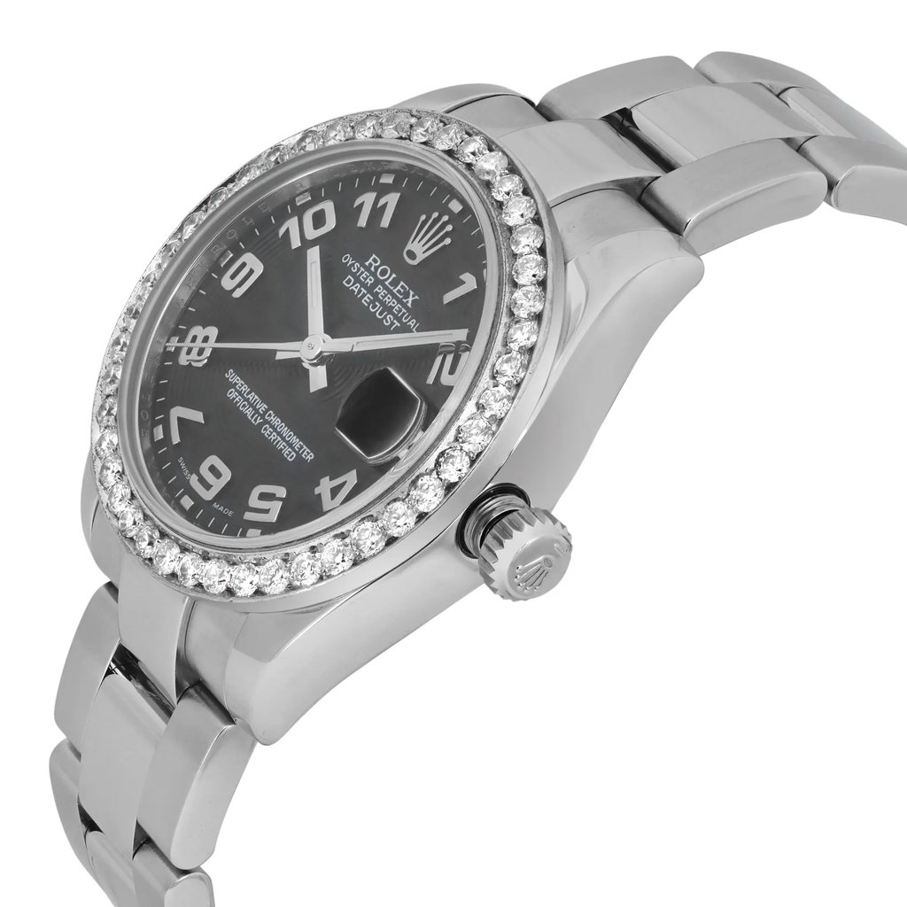 View Of Crown Facing Side Of Rolex 178240 Stainless Steel Watch Pre Owned Condition