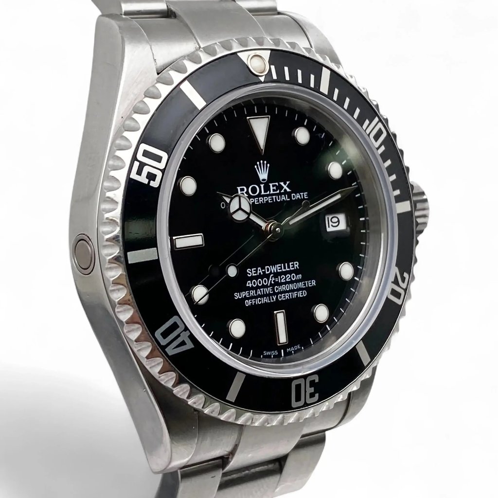 View Of Opposite Crown Facing Side Of Rolex 16600 Stainless Steel Watch Pre Owned Condition