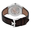 Back View Of Exhibition Back Case And Closed Leather Band Of Vacheron Constantin 81160/000G-9062 Watch Pre Owned Condition