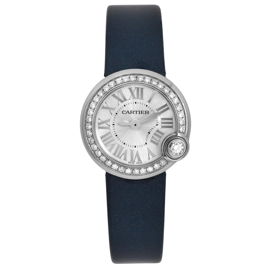 Front Full View Of Cartier W4BL0002 Stainless Steel Watch Pre Owned Condition Excellent